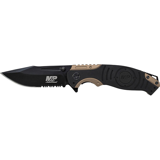 BTI M&P CLIP FOLDER BLACK AND GOLD HANDLE - Knives & Multi-Tools